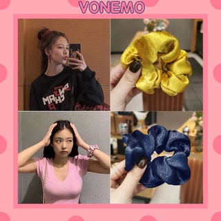 Dây buộc tóc scrunchies đẹp, chun cột tóc vải nhiều màu hàn quốc SC03
