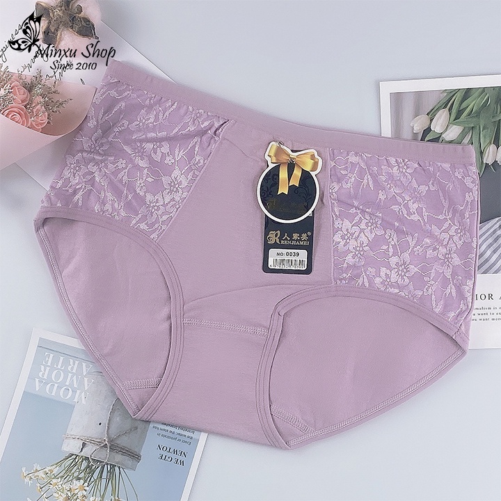 Quần lót trung niên, quần lót lưng cao thời trang - cotton cạp vừa ôm bụng mềm mát
