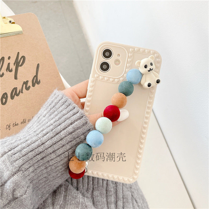 Mới Ốp Điện Thoại Dẻo Họa Tiết Chú Gấu Nhiều Màu Xinh Xắn Cho iPhone 12promax 12 11 x xs 7plus 8plus XR HD0V h75c