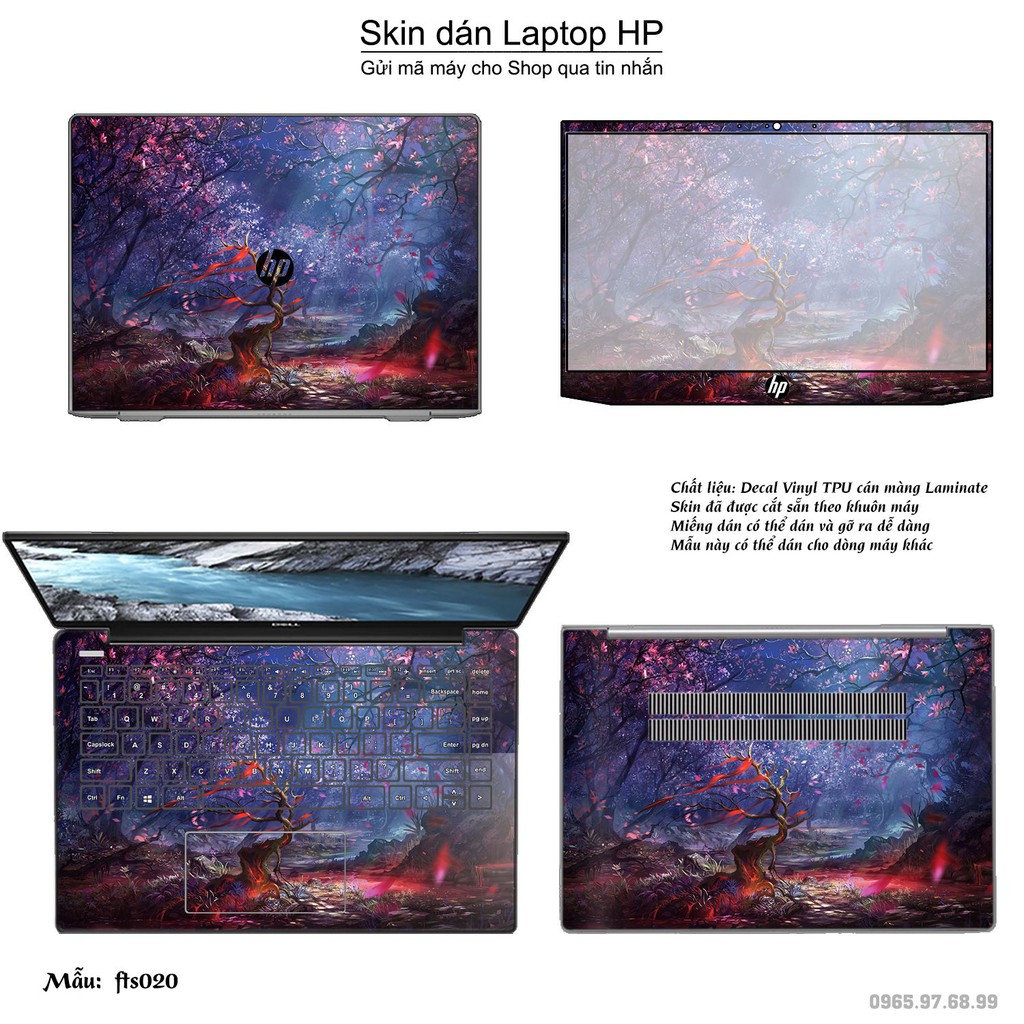 Skin dán Laptop HP in hình Fantasy nhiều mẫu 3 (inbox mã máy cho Shop)