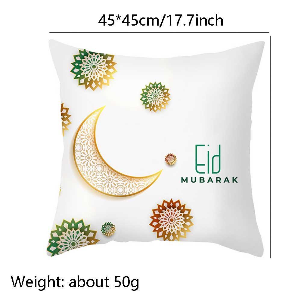KRNY Vỏ Gối Vuông Họa Tiết EID Mubarak Trang Trí Nội Thất