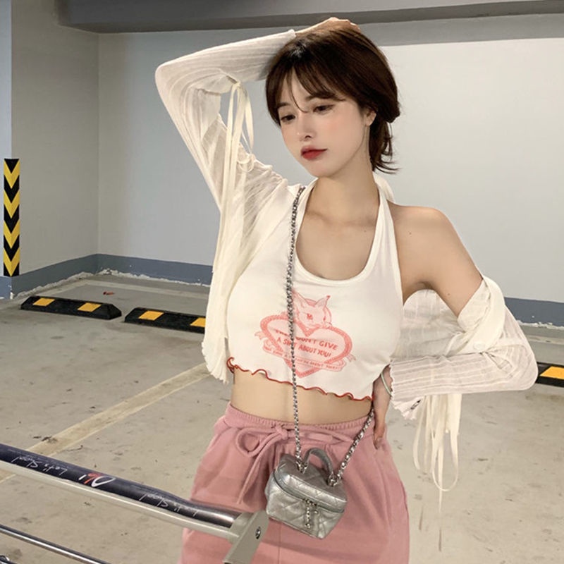 Áo hai dây Họa Tiết Gia Vị Mùa Hè Cho Nữ