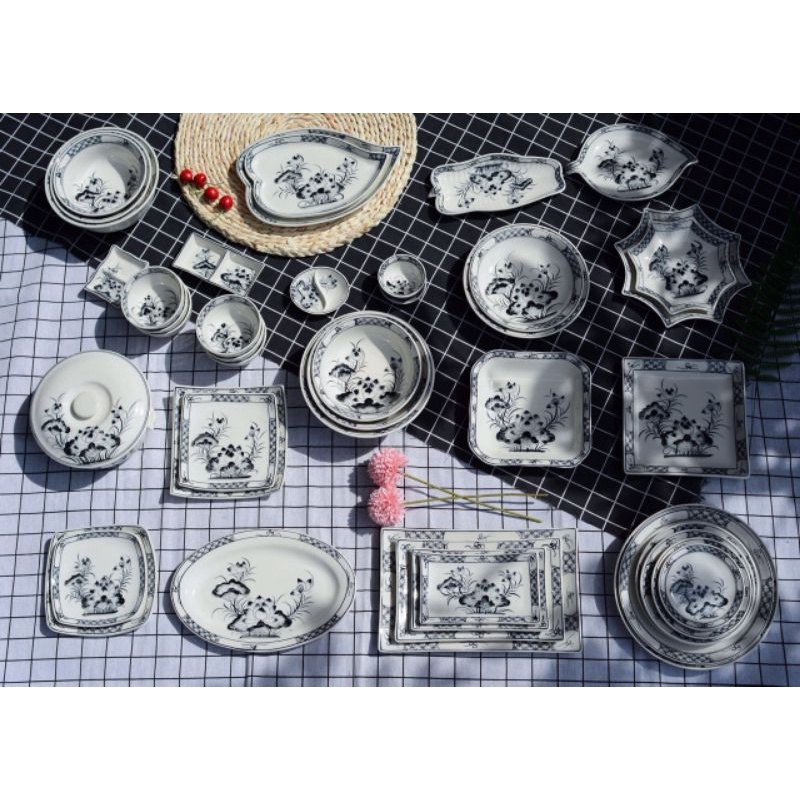 Bộ hoa mặt trời sứ Bát Tràng