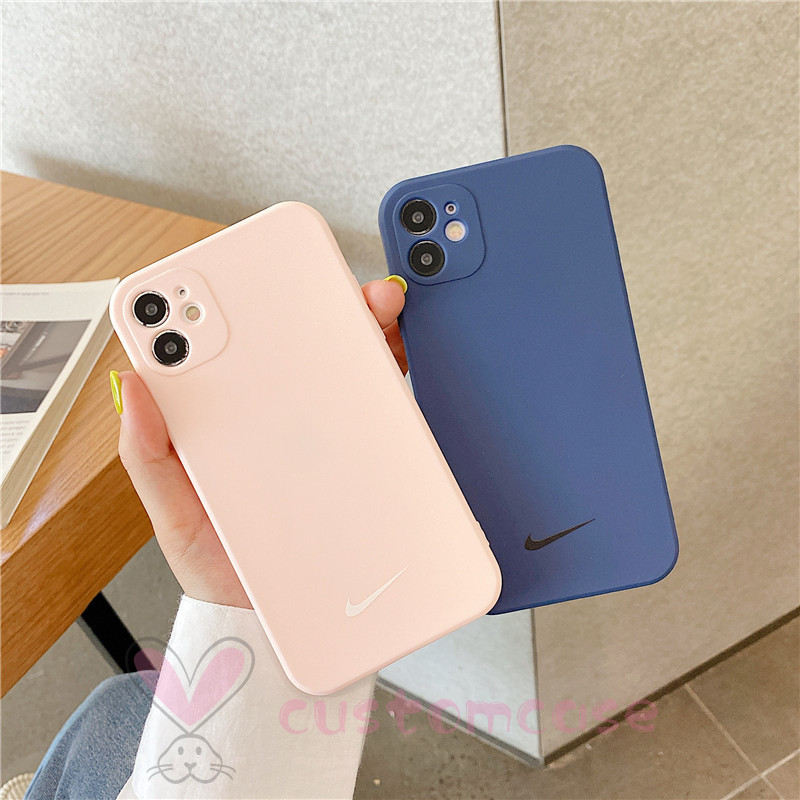 Ốp điện thoại silicon họa tiết nike bảo vệ camera dễ thương cho Iphone 6 6s 7 8 Plus Se 2020 11pro Max X Xs Xr Xsmax