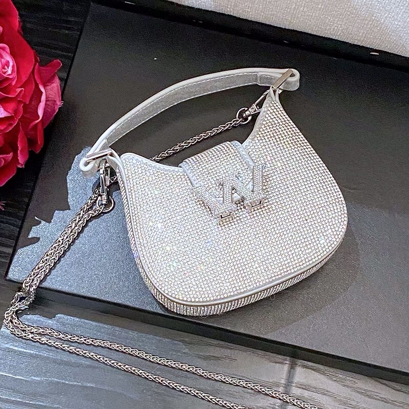 Túi xách Wang túi kẹp nách W full đá size 21 fullbox - ZENI.STORE