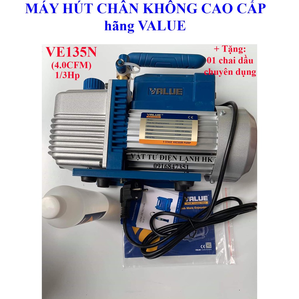 Máy hút chân không Một cấp VALUE 4.0 CFM VE135N 4.0c 4c