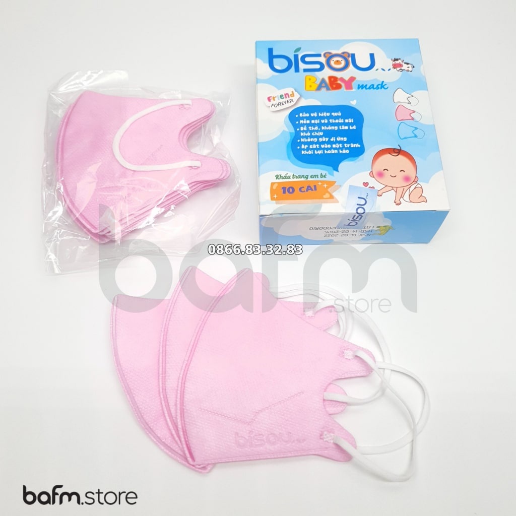 Khẩu Trang Y Tế 3D Cho Bé - Bisou Baby Mask
