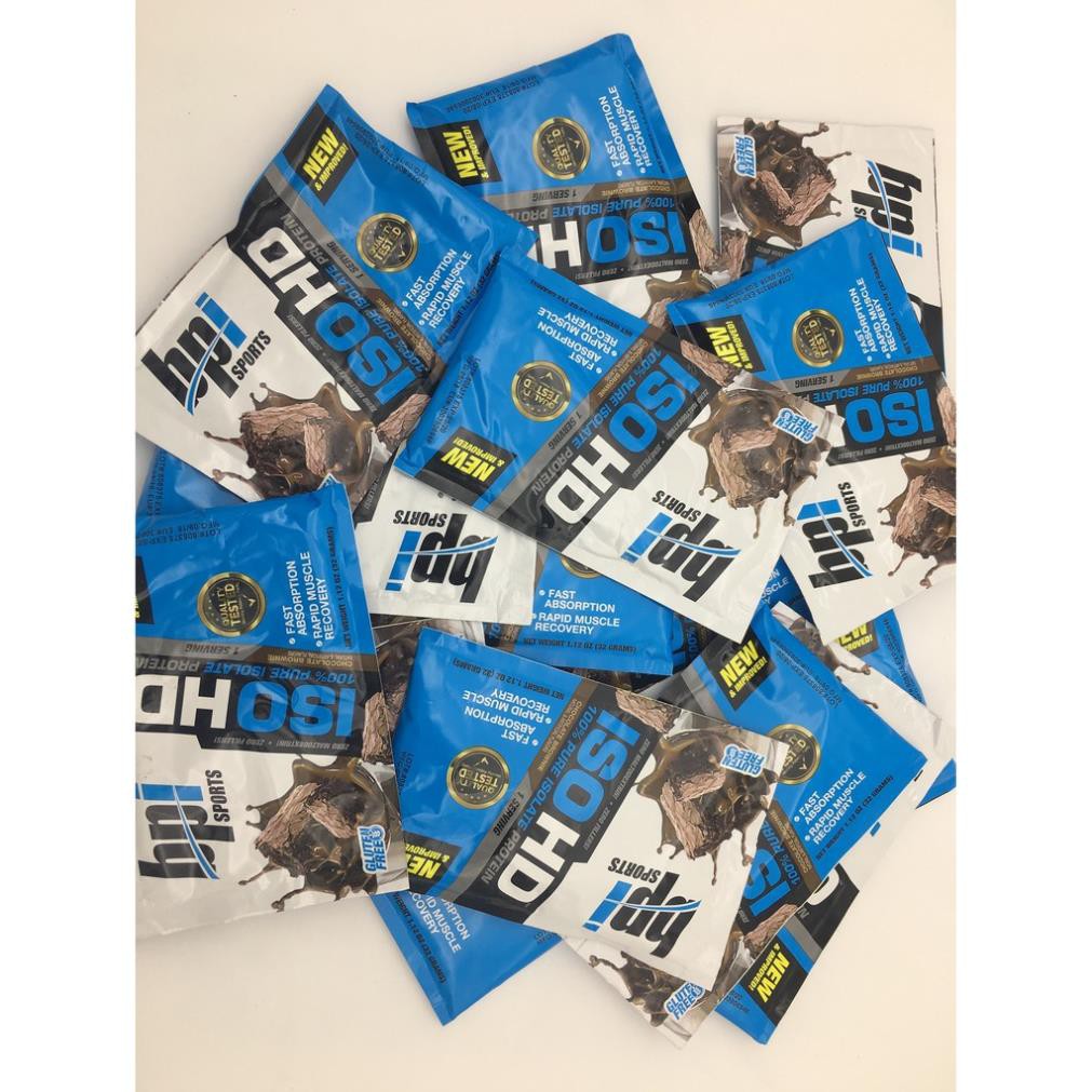 Sample sữa tăng cơ bắp Bpi Bpisports Iso HD 100% whey isolate 1 lần dùng (32gram)