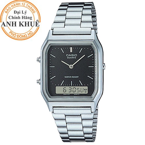 Đồng hồ unisex dây kim loại Casio Anh Khuê AQ-230A-1DMQ