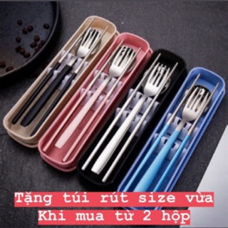 [Hàng chuẩn loại 1] Set Dụng Cụ Ăn Đũa Muỗng Nĩa Inox 304 cao cấp