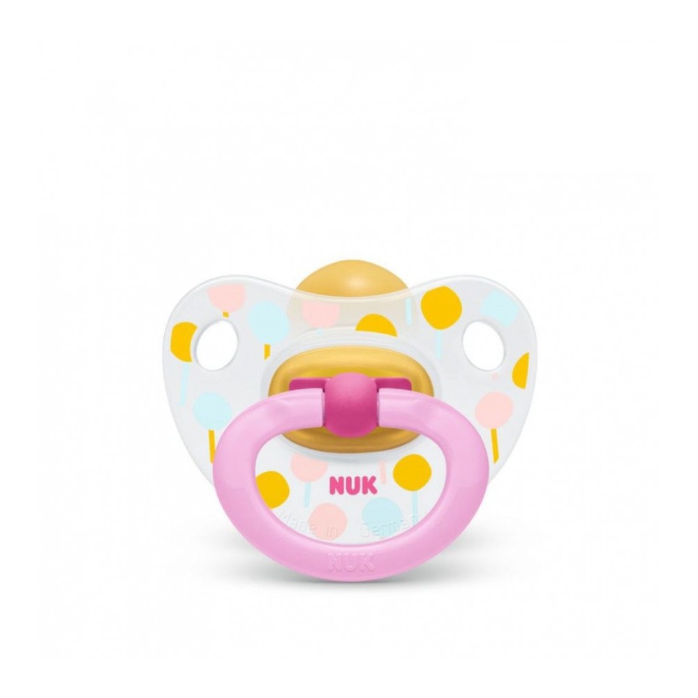 Bộ 2 ti giả NUK cao su Happykids 0-6m , 6-18m