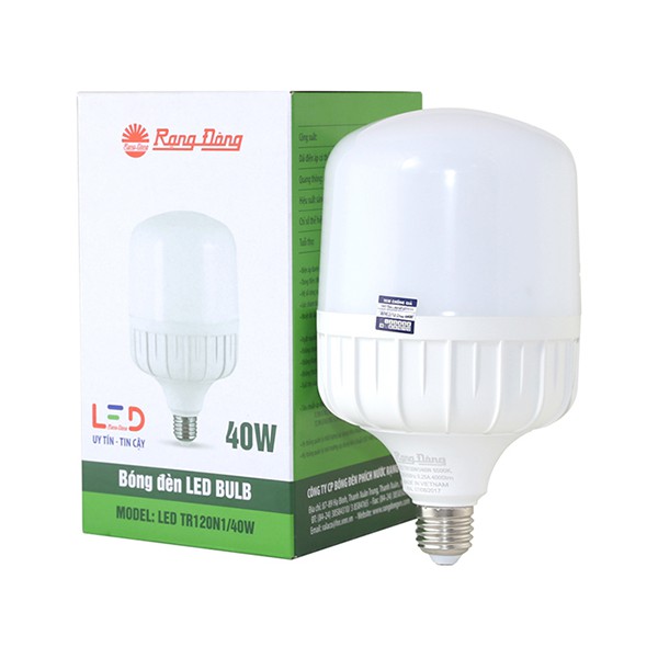 Đèn bulb trụ, đèn led bulb trụ  Rạng Đông 20W, 30W, 40W, 50W, bảo hành 2 năm