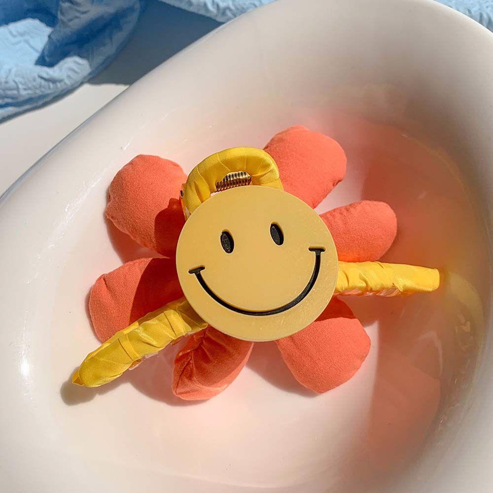 Kẹp Tóc Vải Hình Hoa Hướng Dương Dễ Thương