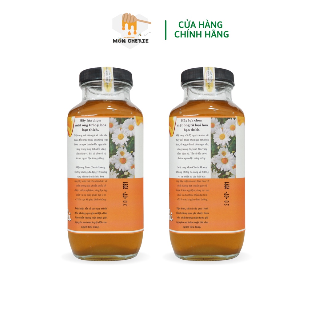[1 lít] Mật Ong Hoa Xuyến Chi Nguyên Chất Mon Cherie Honey Thoảng Vị Hoa Cỏ Thiên Nhiên 1400g