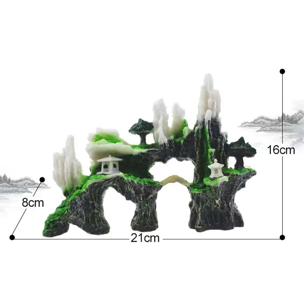 Mô hình hang động bằng nhựa resin trang trí cảnh quan bể cá sáng tạo