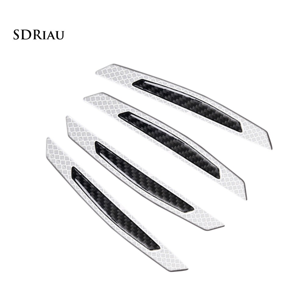 Bộ 4 sticker cacbon thiết kế trang trí chống trầy cho chi tiết xe hơi
