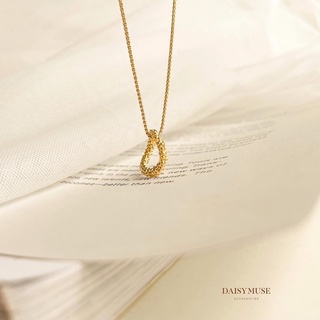 |KHÔNG ĐEN GI| Dây chuyền Oval mạ vàng 18K