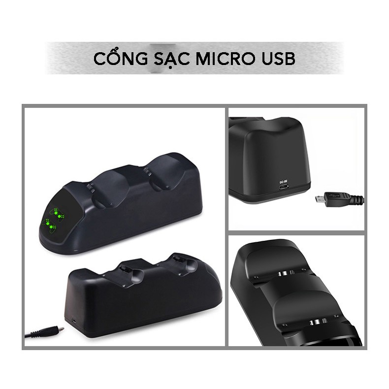 Đế sạc tay cầm PS4, Dock sạc tay cầm PS4 Dobe, Ipega, Iplay