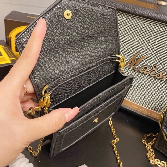 Túi sách mini, túi đeo chéo cnk mini bì thư cầm tay dây xích size 14cm khóa bấm cao cấp phong cách tiểu thư