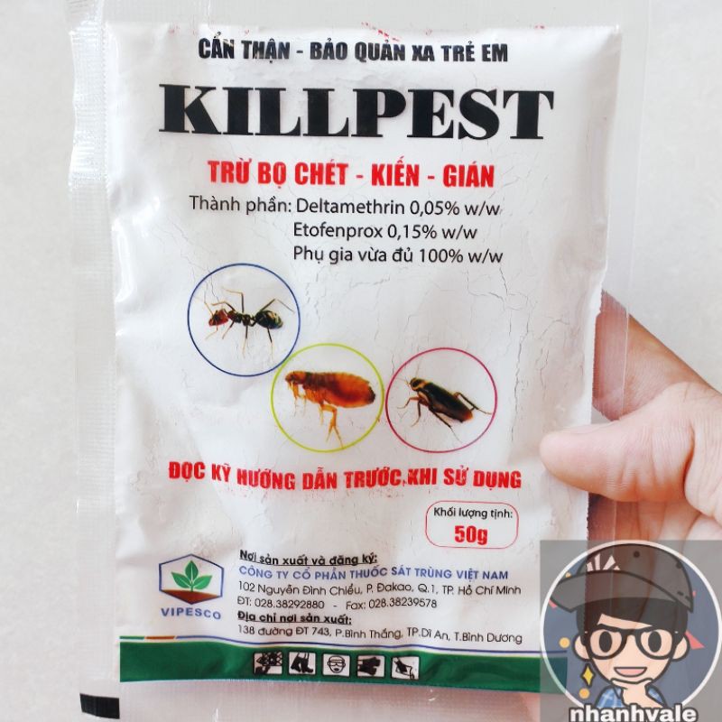 Bột phấn diệt kiến, bọ chét, gián VIPESCO® hiệu quả cao