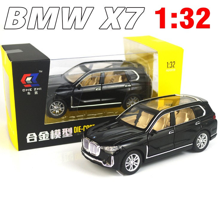 Mô hình xe BMW X7 bằng kim loại xe đồ chơi trẻ em có âm thanh và đèn mở được các cửa tỉ lệ 1:32