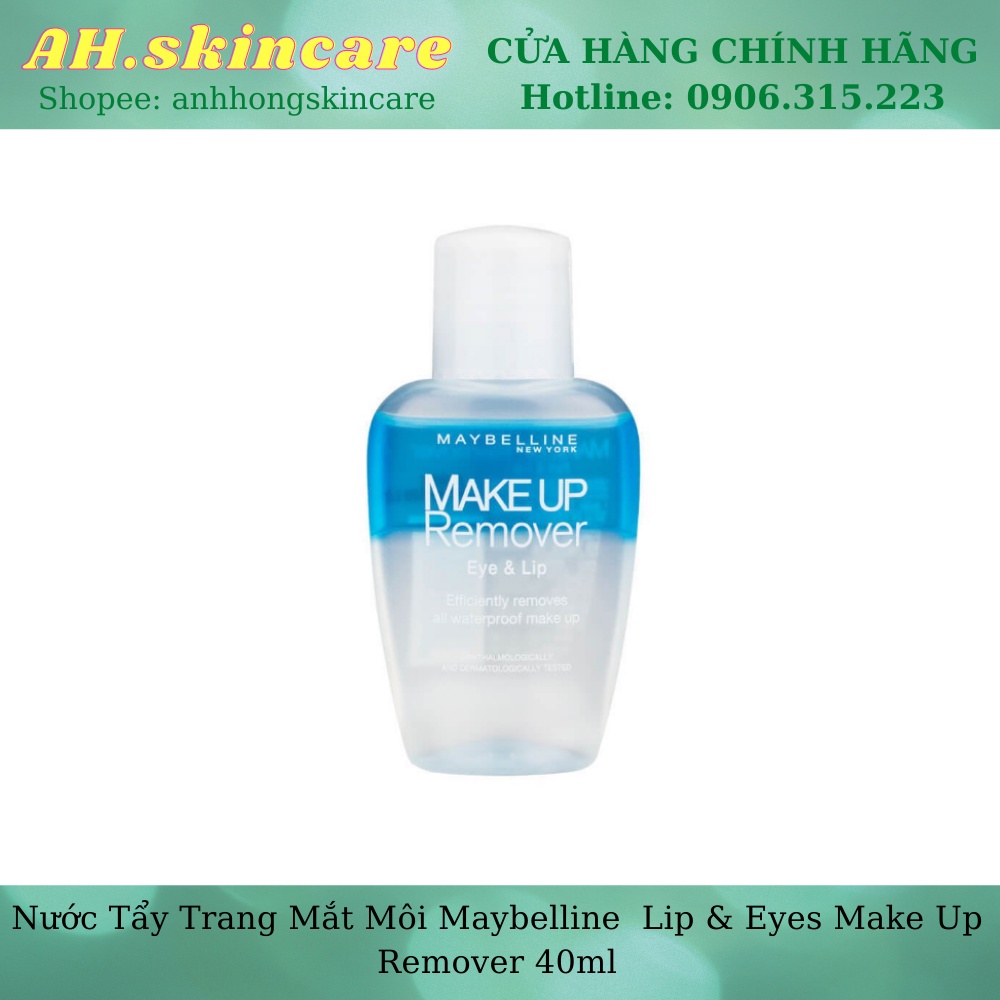 Nước Tẩy Trang Mắt Môi Maybelline  Lip & Eyes Make Up Remover 40ml