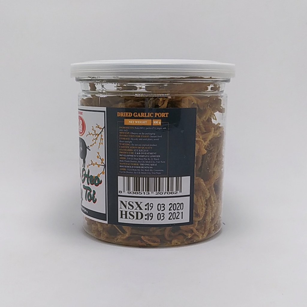 Khô Heo Sấy Tỏi C&B - Hộp 100G