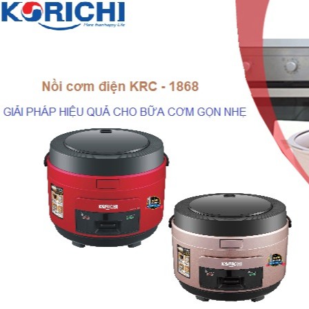 Nồi cơm điện Korichi-1868 lòng nồi chống dính cao cấp (1.8L)