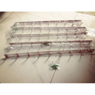 [Hình thật]Móc quần áo inox treo tường 9 móc hàng cao cấp