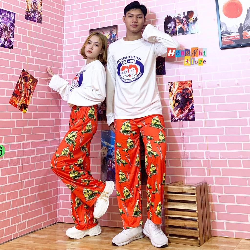 Quần Hoạt Hình Dài Bánh Tráng Trộn Ống Rộng Cartoon Pant V2 Oversize Ulzzang Unisex - MM