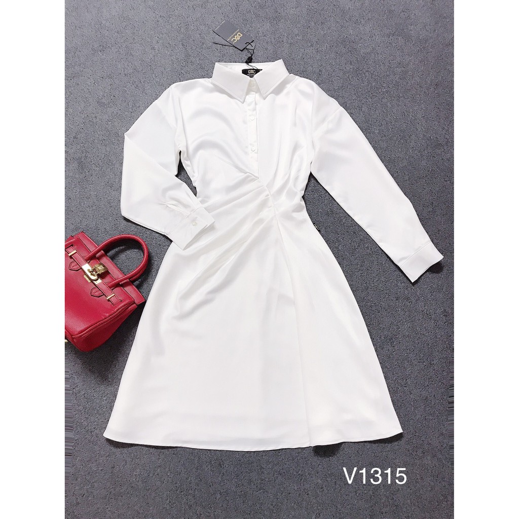 Váy sơ mi trắng nhún eo V1315 - ĐẸP SHOP DVC | BigBuy360 - bigbuy360.vn
