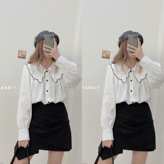 Áo sơ mi trắng cổ bèo A15