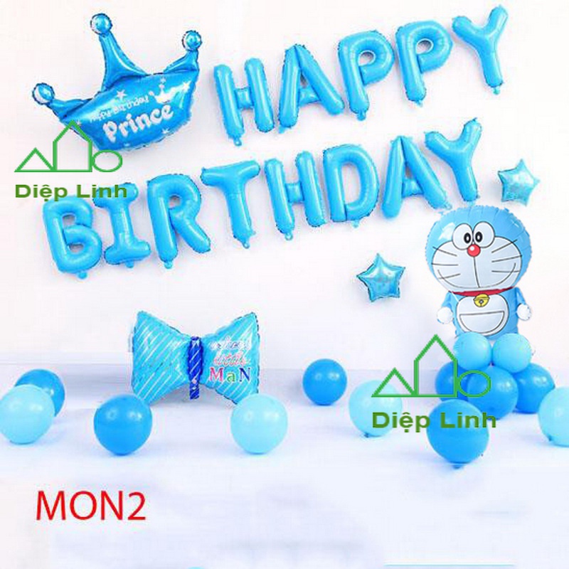 Set trang trí sinh nhật Doremon cho Bé Trai - Combo trang trí sinh nhật, Trang trí thôi nôi