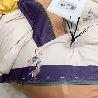 Set chăn ga gối lụa 100s “Mã đáo thành công”