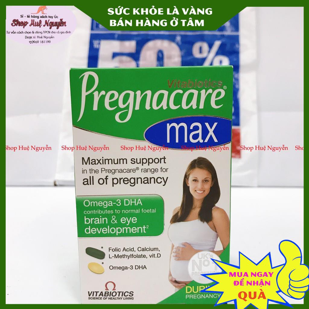 Vitamin Tổng Hợp Bầu của Anh Pregnacare Max 84viên, vitamin giúp mẹ và bé khỏe mạnh suốt quá trình mang thai