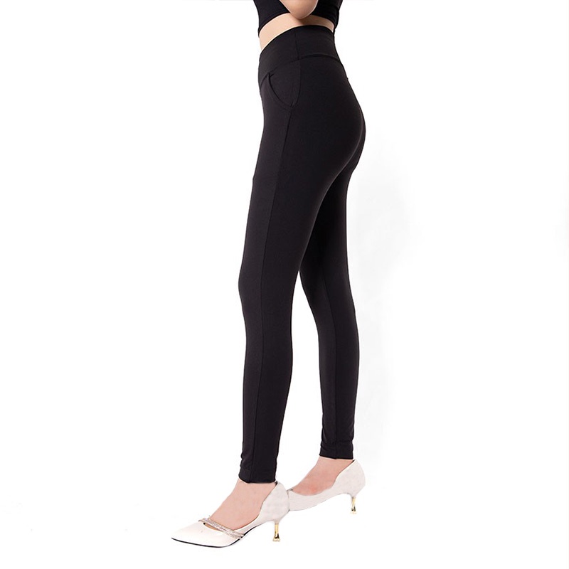 Quần legging nữ dài đẹp vải thun cotton co giãn ôm bó, Quần tregging nữ dài tập gym lưng cạp cao nâng mông Geleva LEG521