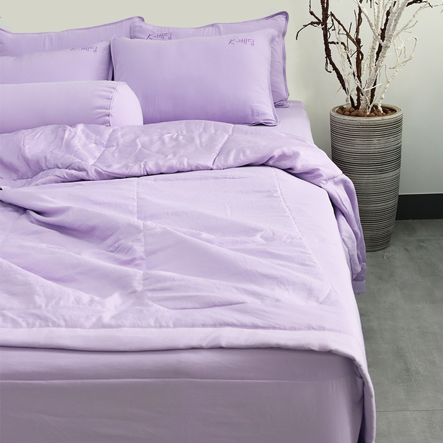 Chăn Hè Hàn Quốc Silky Rayon K-Bedding By Everon Tím KSR202