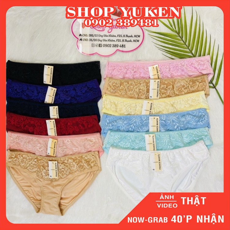 ♥️ SHOP UY TÍN ♥️ [Quần Lót Nữ] Quần Lót Thun Lạnh Phối Ren Hàng Việt Nam Quần Chíp Phối ren.ab54