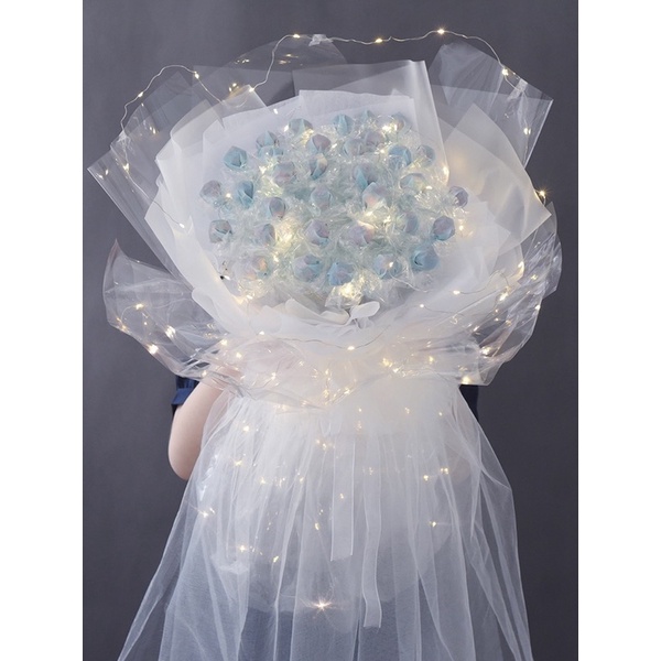 Giấy gói hoa đèn led