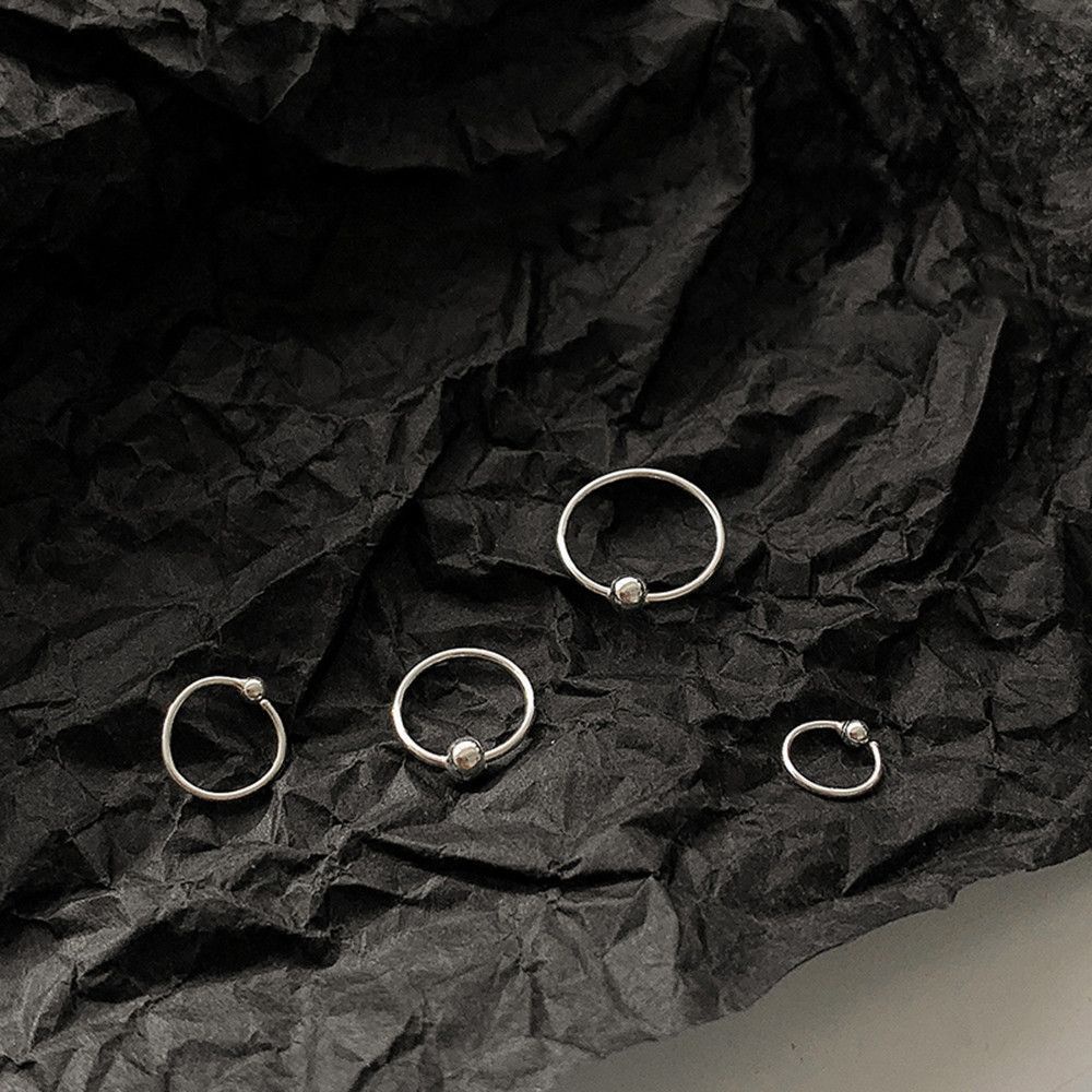 Bông tai hình chữ C đính hạt phong cách Hàn Quốc thanh lịch cho nữ