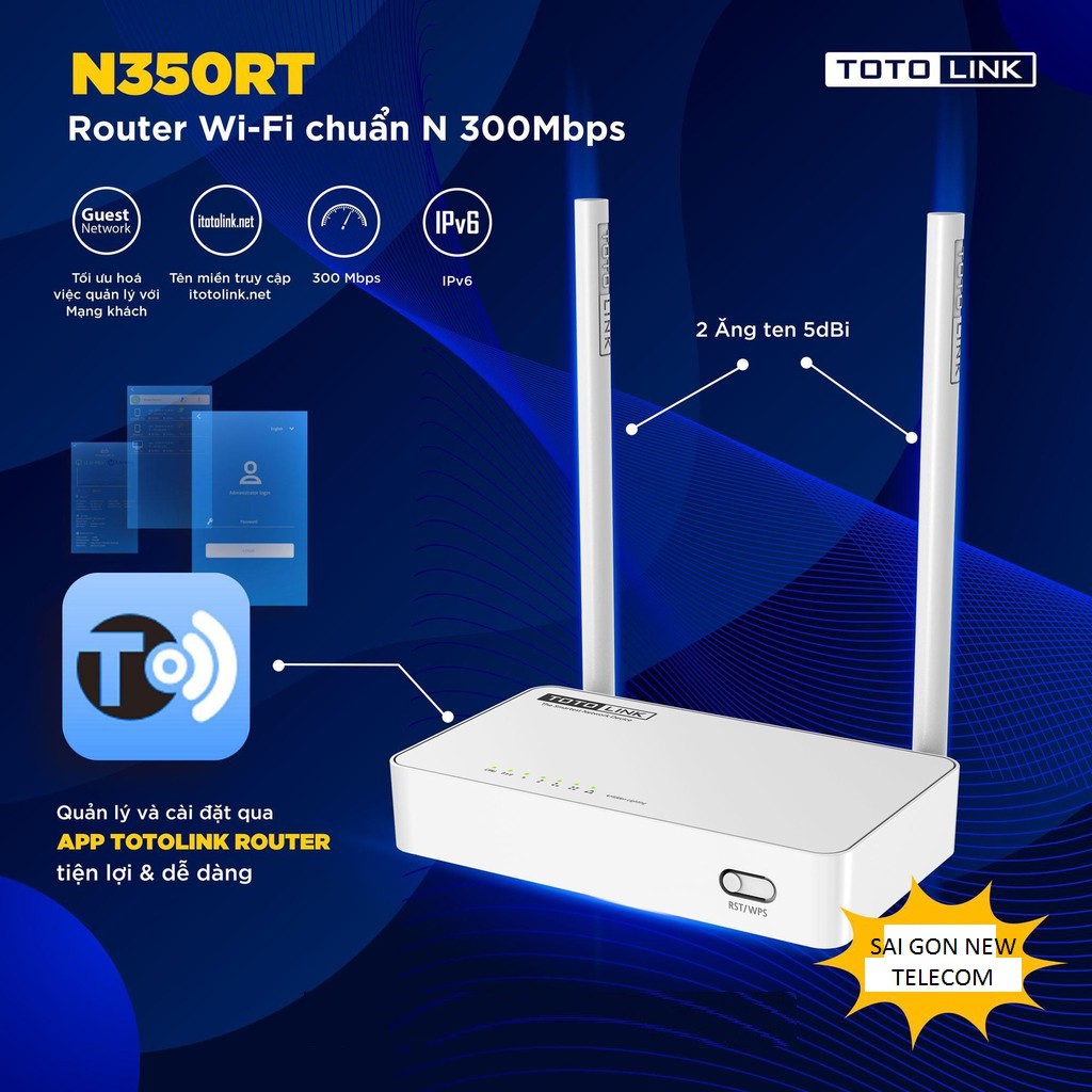 N350RT - Router Wi-Fi Chuẩn N 300Mbps TOTOLINK