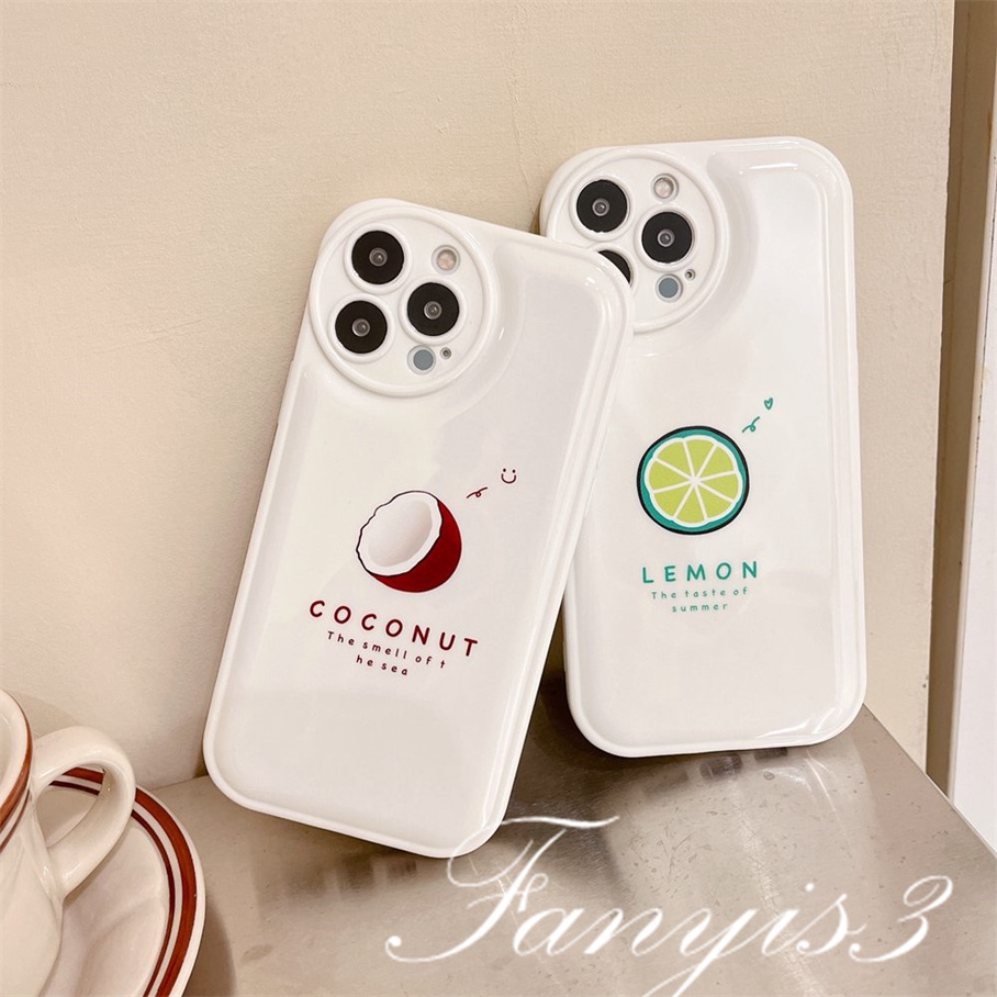 Ốp Điện Thoại TPU Mềm Đệm Khí In Hình Trái Cây Đơn Giản Cho iPhone 14 13 12 11 Pro Max X XR Xs Max 8 7 6 6s Plus SE 2020