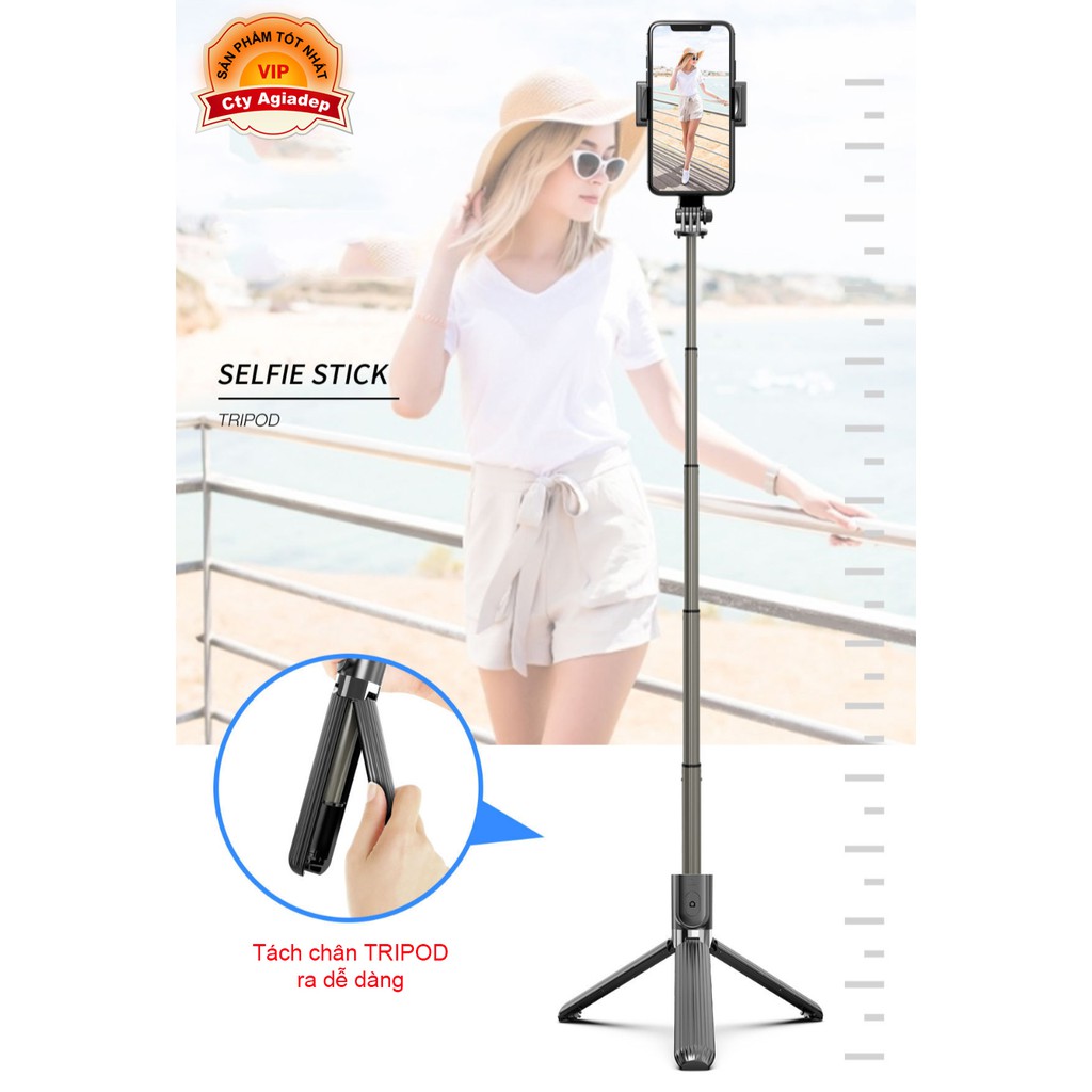 Gậy tự sướng Gimbal chống rung Siêu xịn quay Video chuyển động Livestreaming Vlog 360 độ - ADG L08 @@ @@