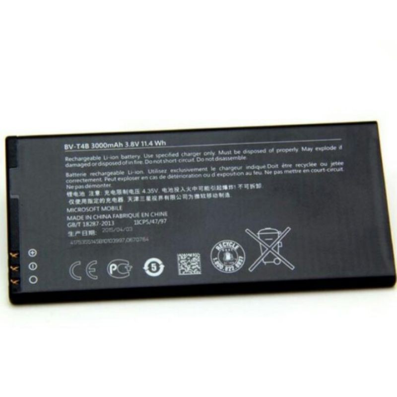 Pin NOKIA Lumia 640XL BV-T4B - BẢO HÀNH 6 THÁNG ĐỔI MỚI.