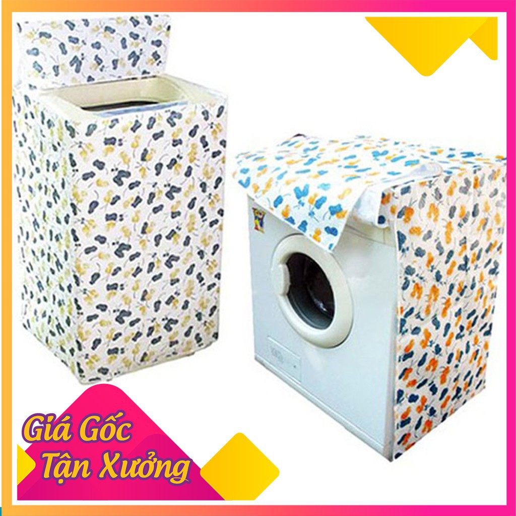 Áo Trùm Máy Giặt Cửa Trên Và Cửa Trước, Dày Dặn, Chống Nước cho máy giặt từ 8Kg trở lên