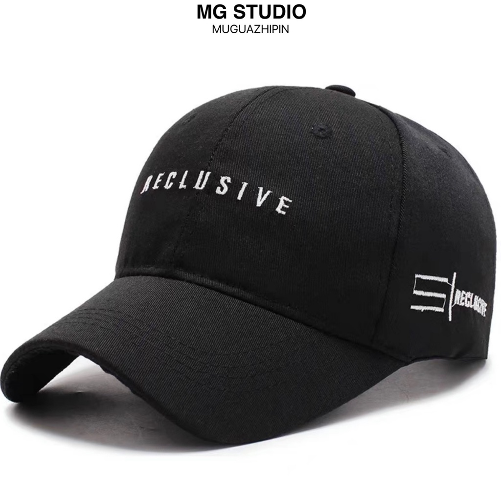 Mũ bóng chày MG STUDIO hai màu sắc thêu chữ “RECLUSIVE” thời trang