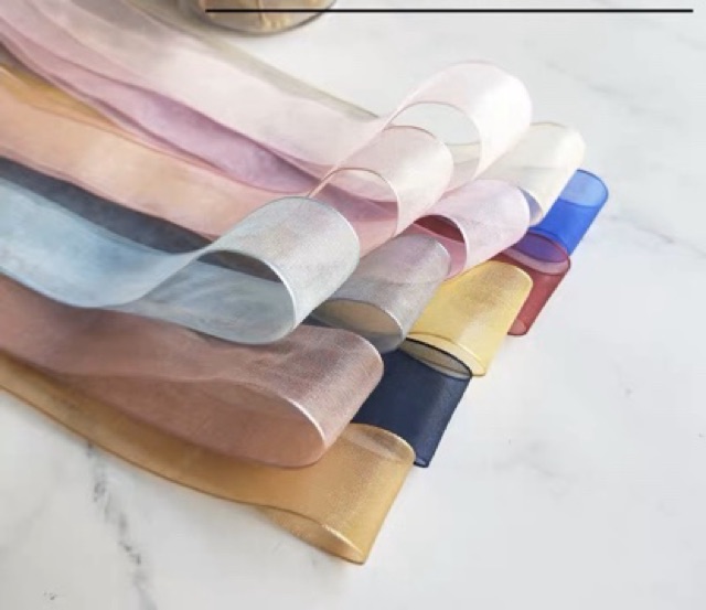Set 5 mét Dây nơ Ruybang lụa luxury bản 2.5cm
