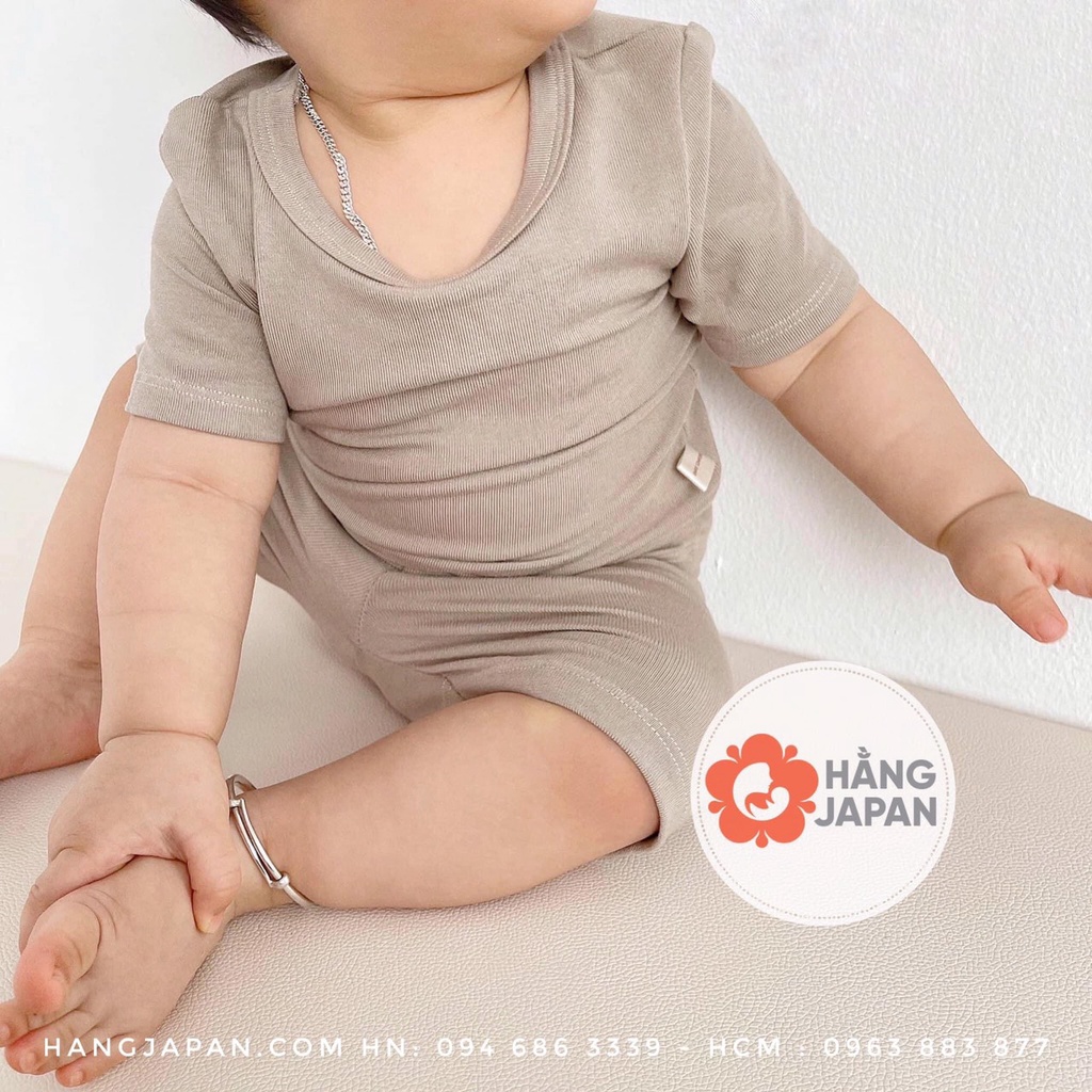 Bộ cotton cộc tay cho bé