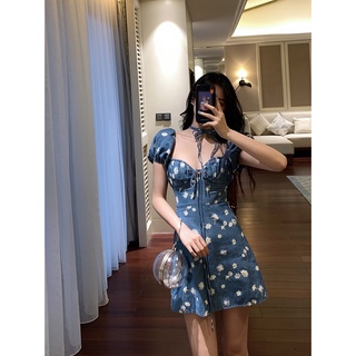 váy hoa cúc nhỏ kiểu váy chữ A nữ 17/2