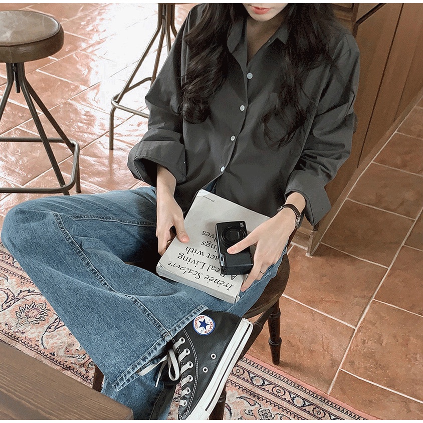 Áo sơ mi peppermint 47539 thiết kế dài tay thời trang dạo phố sành điệu dành cho nữ